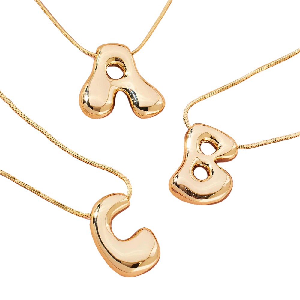 Petite Bubble Letter Necklace