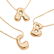 Petite Bubble Letter Necklace