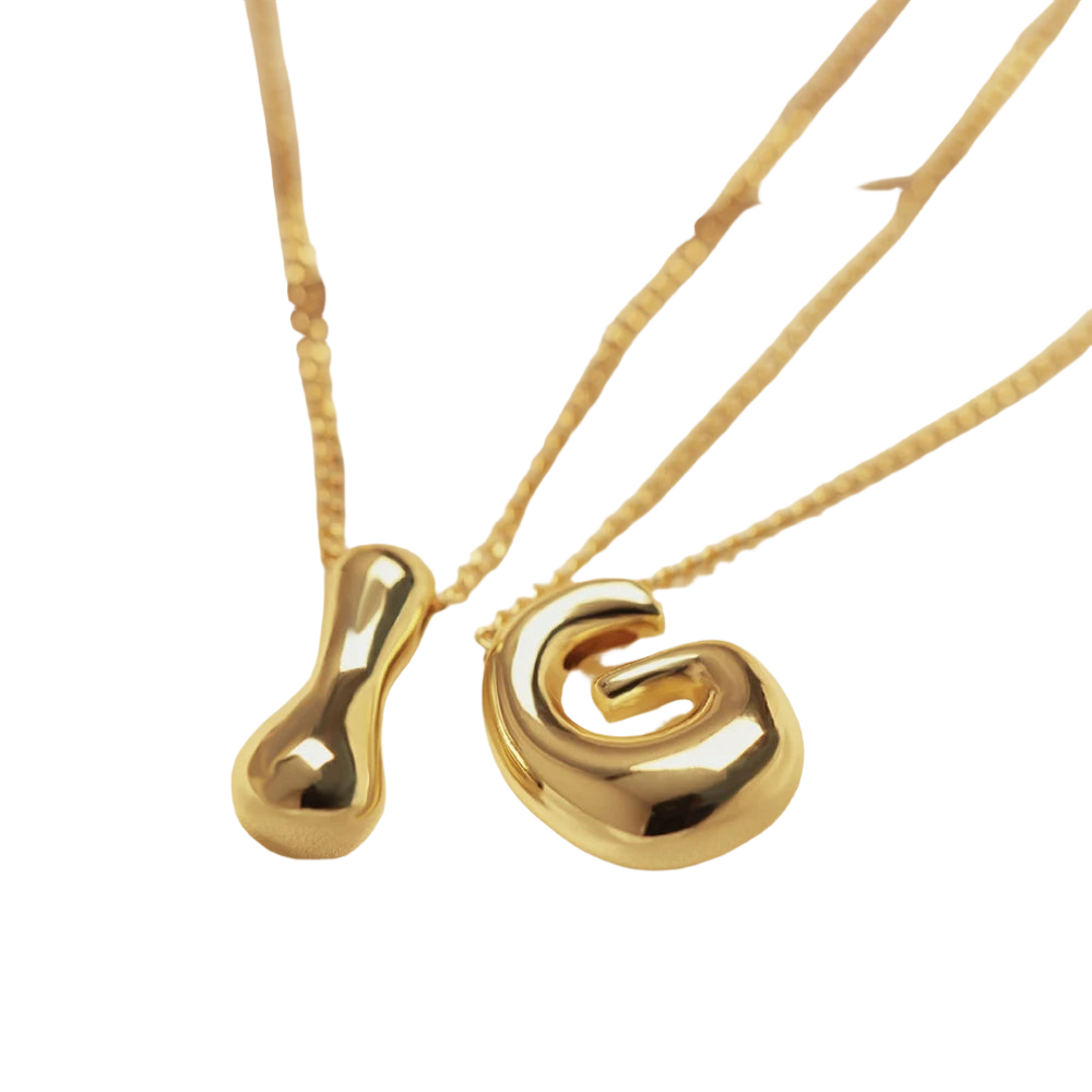 Petite Bubble Letter Necklace